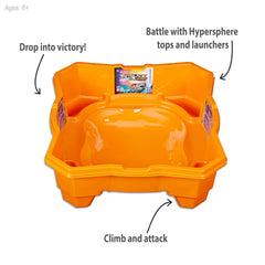 Beyblade Burst Hypersphere Beystadium wall-climb action showing brink strategy