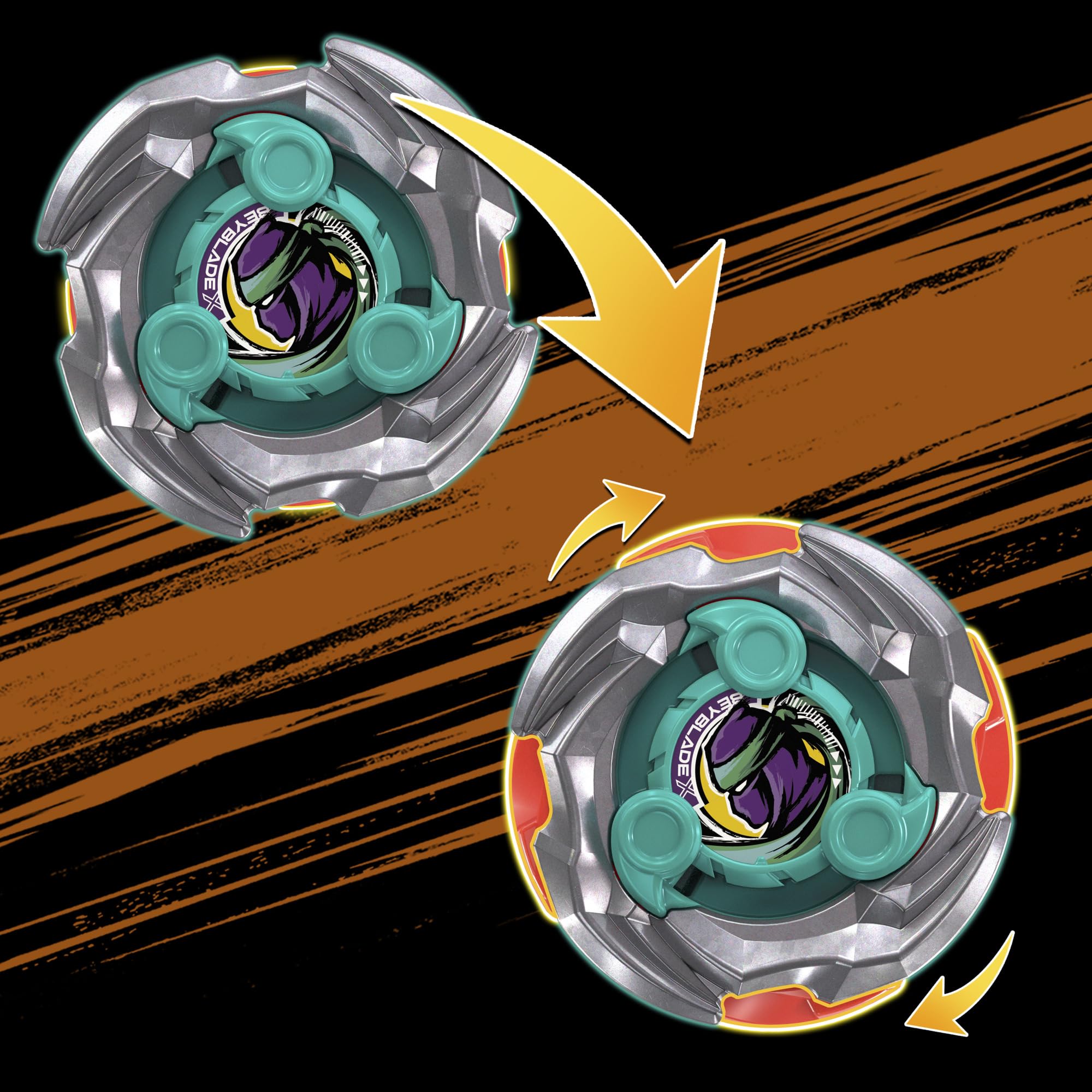 Beyblade Cutter Shinobi LF closeup showing attack blade for aggressive hits