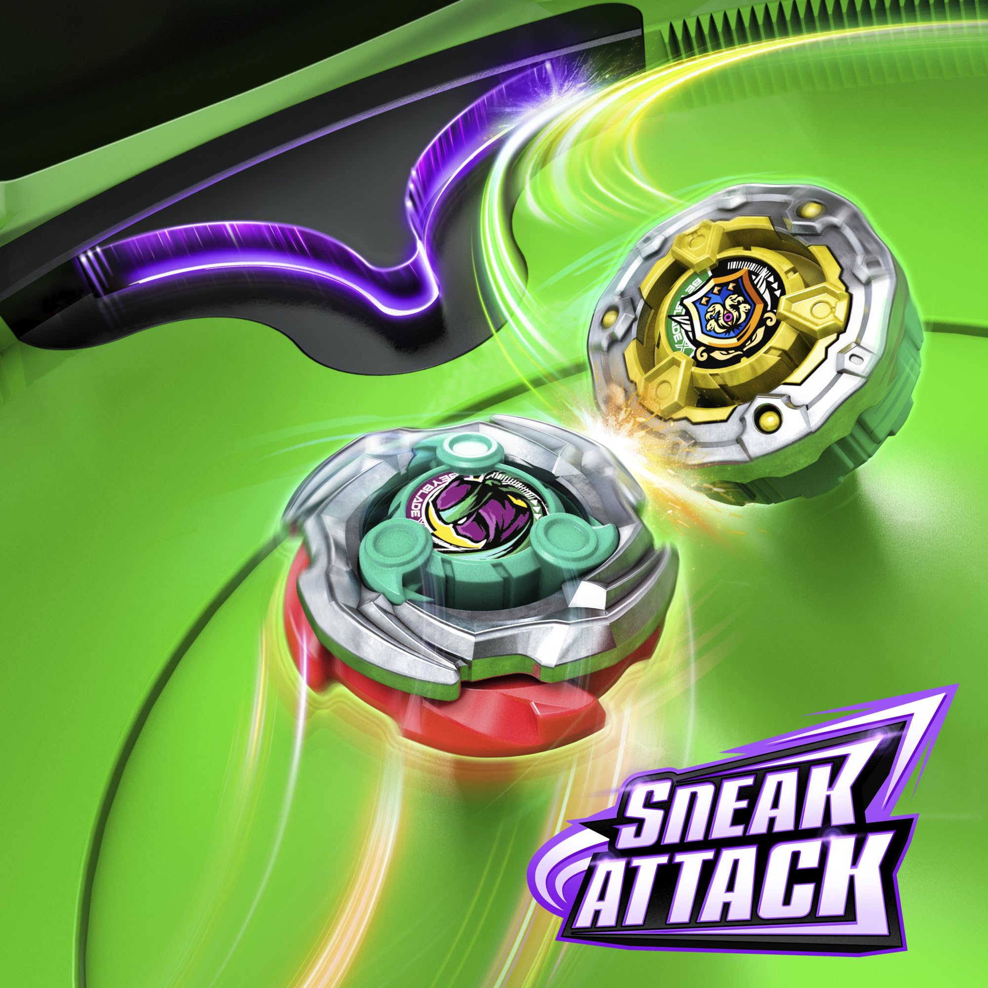 Beyblade interchangeable parts spread showing easy customization options