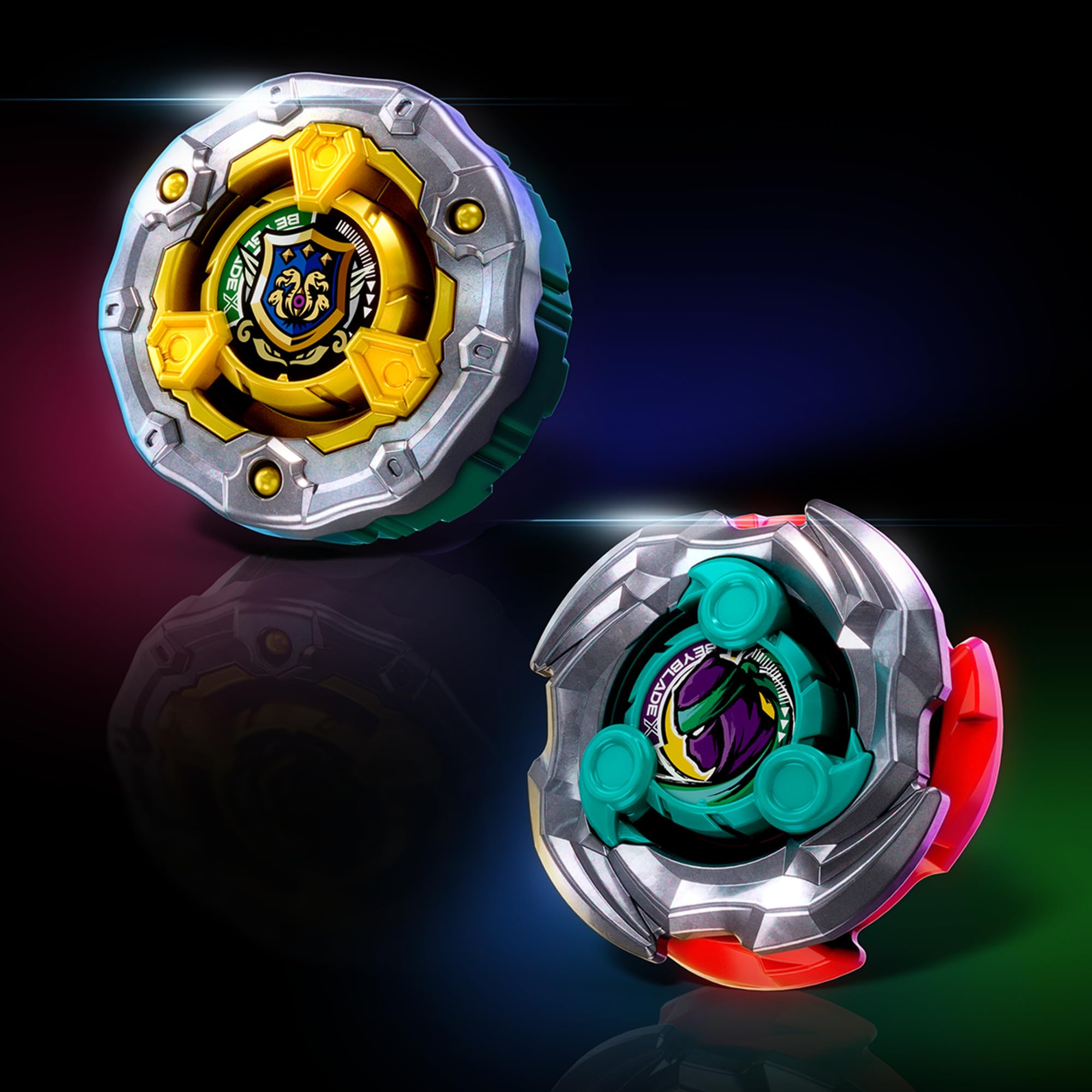 Beyblade Rampart Aegis GB top detail highlighting metal parts durability