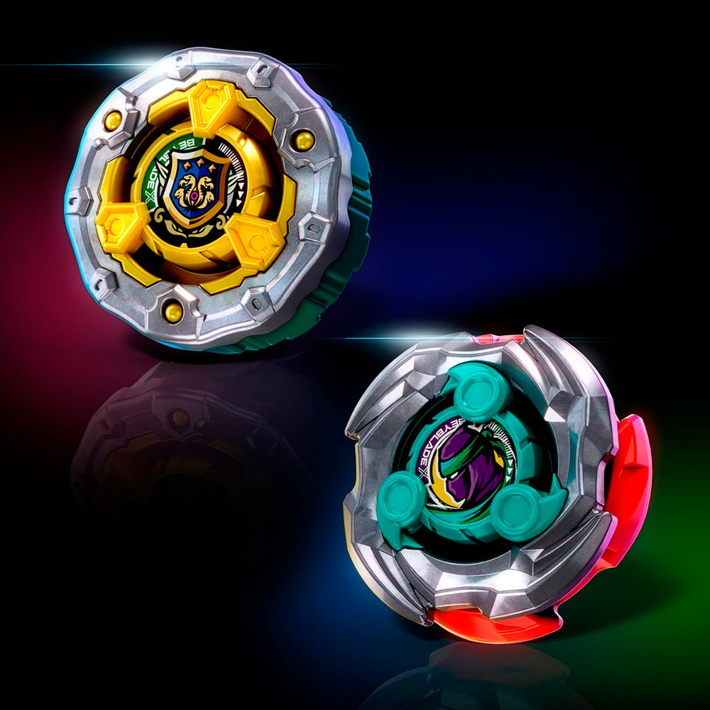 Beyblade Rampart Aegis GB top detail highlighting metal parts durability