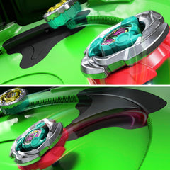 Beyblade ripcord launchers held in hand for fast launches and control