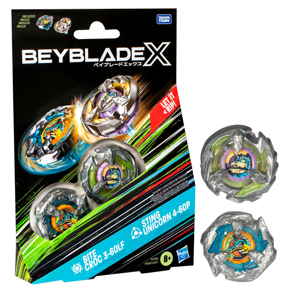 Beyblade X Bite Croc 3-60LF top ready for fast battle action.