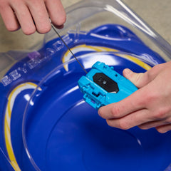 Beyblade X Deluxe left-spin set ideal for quick setup and play