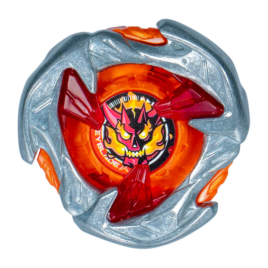 Beyblade X Hammer Incendio top close-up highlights durable die-cast blade