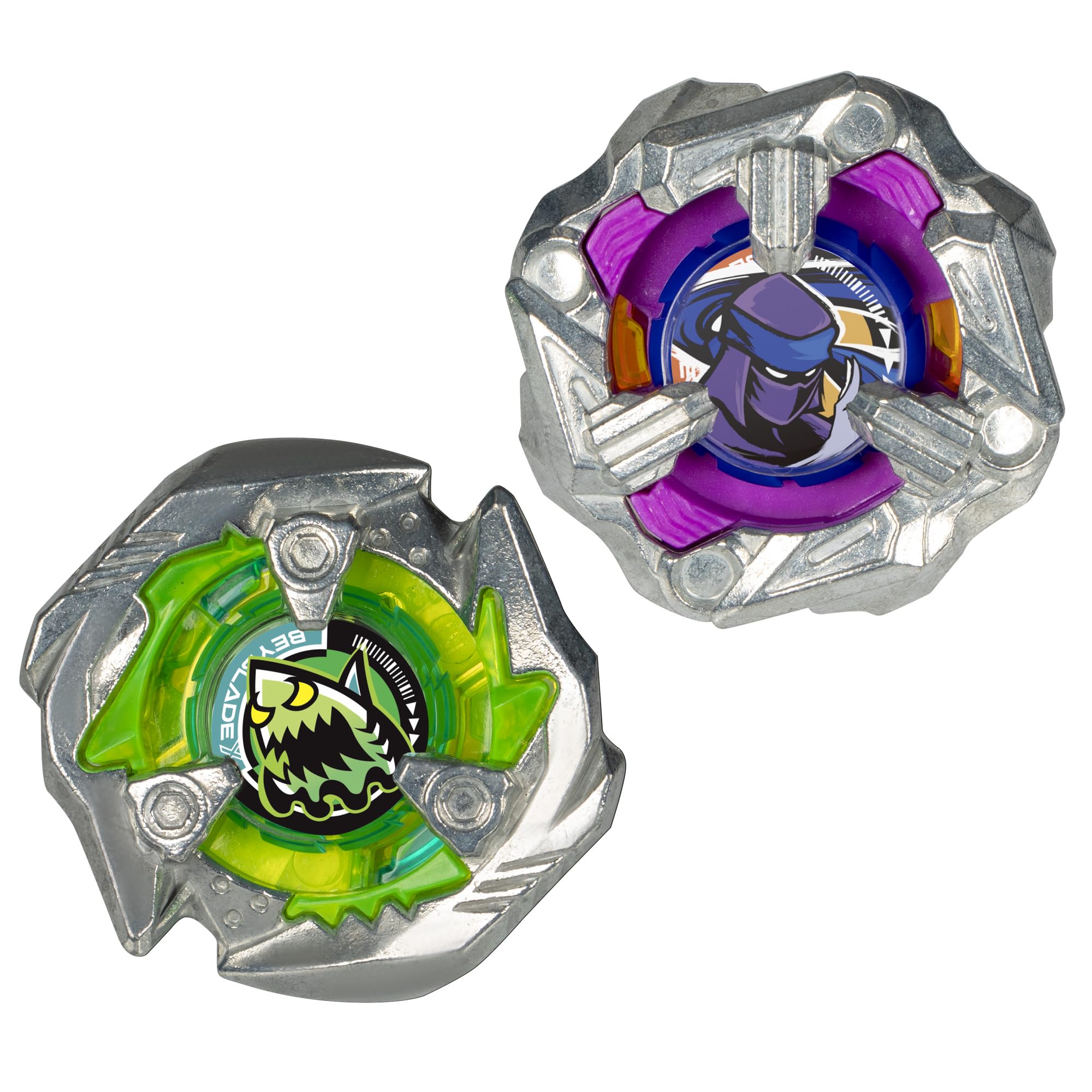 Beyblade X Keel Shark 3-80F top attacking from the edge for bursts.