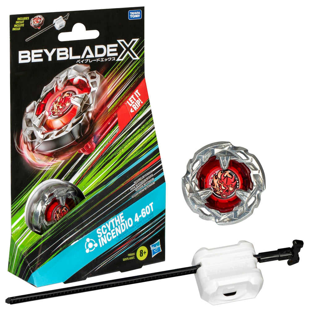 Beyblade X Scythe Incendio 4-60T top ready for fast battles in the Beyblade X system