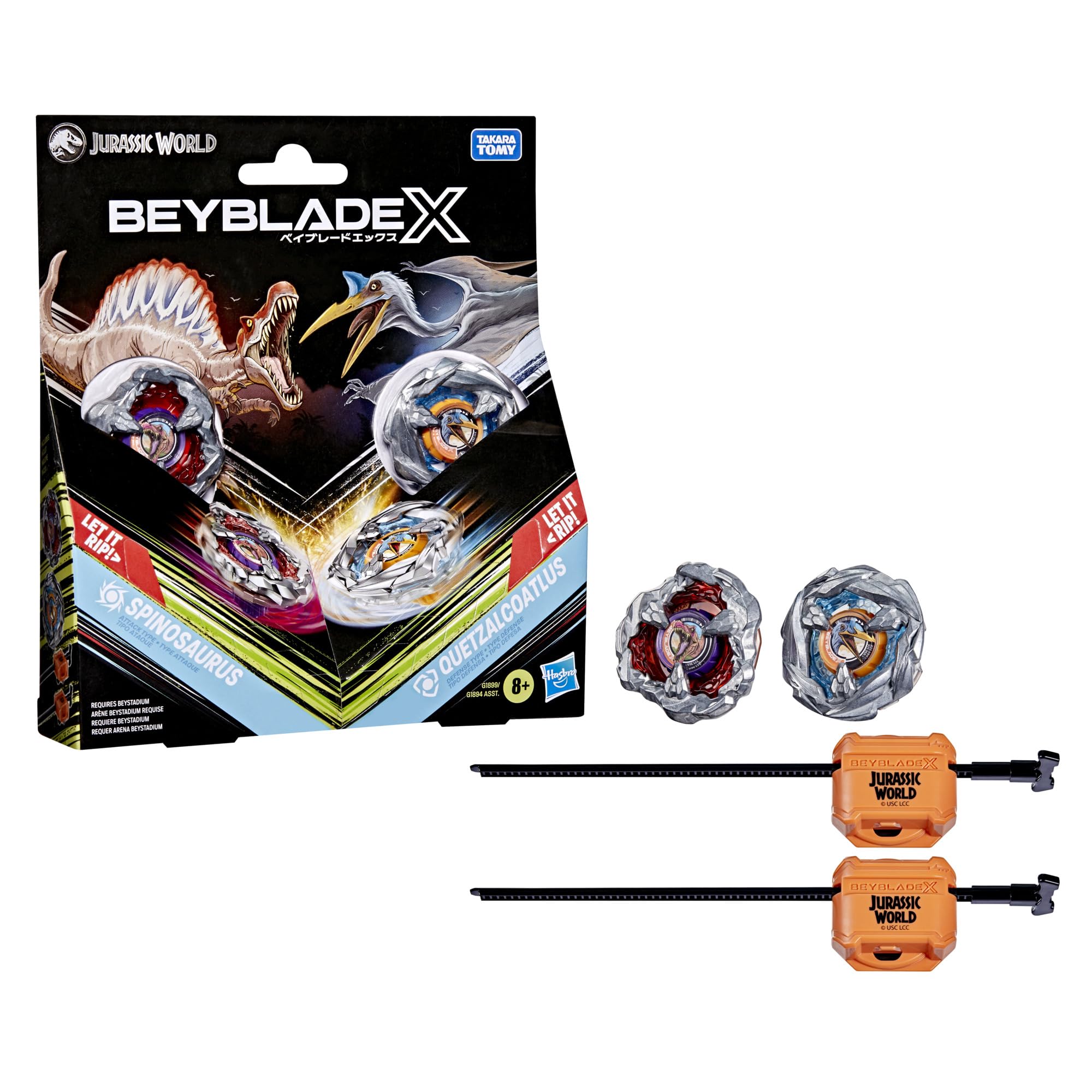 Beyblade X Spinosaurus top in action for dynamic battles