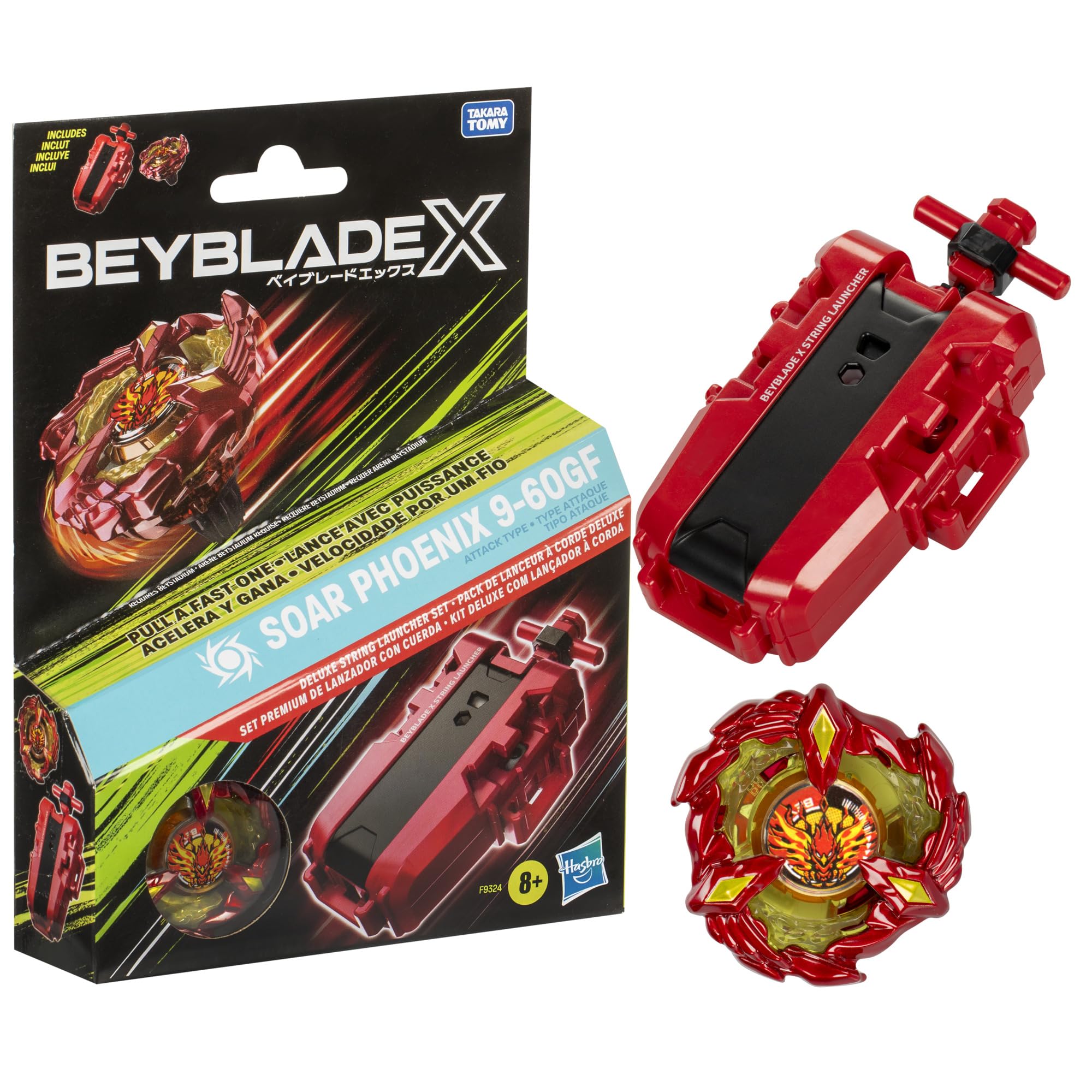 Beyblade X string launcher enables quick, smooth battle starts.