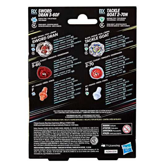 Beyblade X Sword Dran 3-60F right-spin top with high attack power