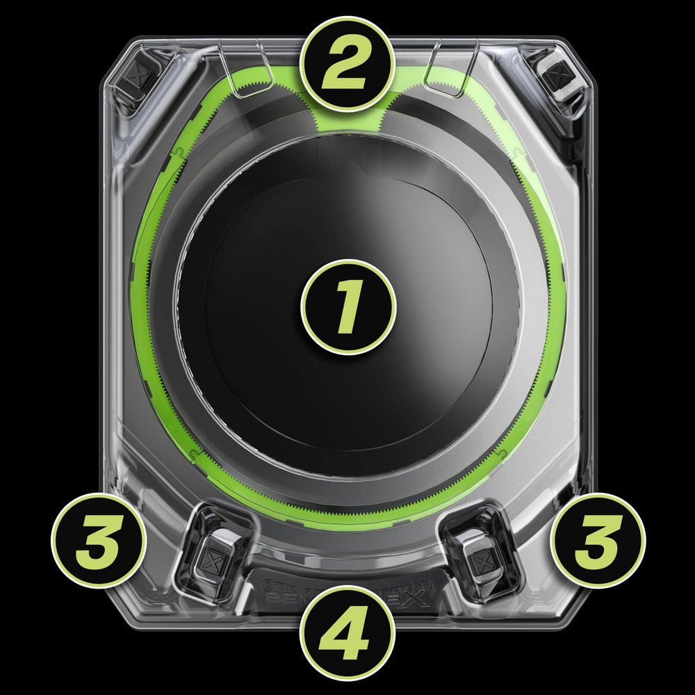 Beyblade X two launchers enable head-to-head battles.