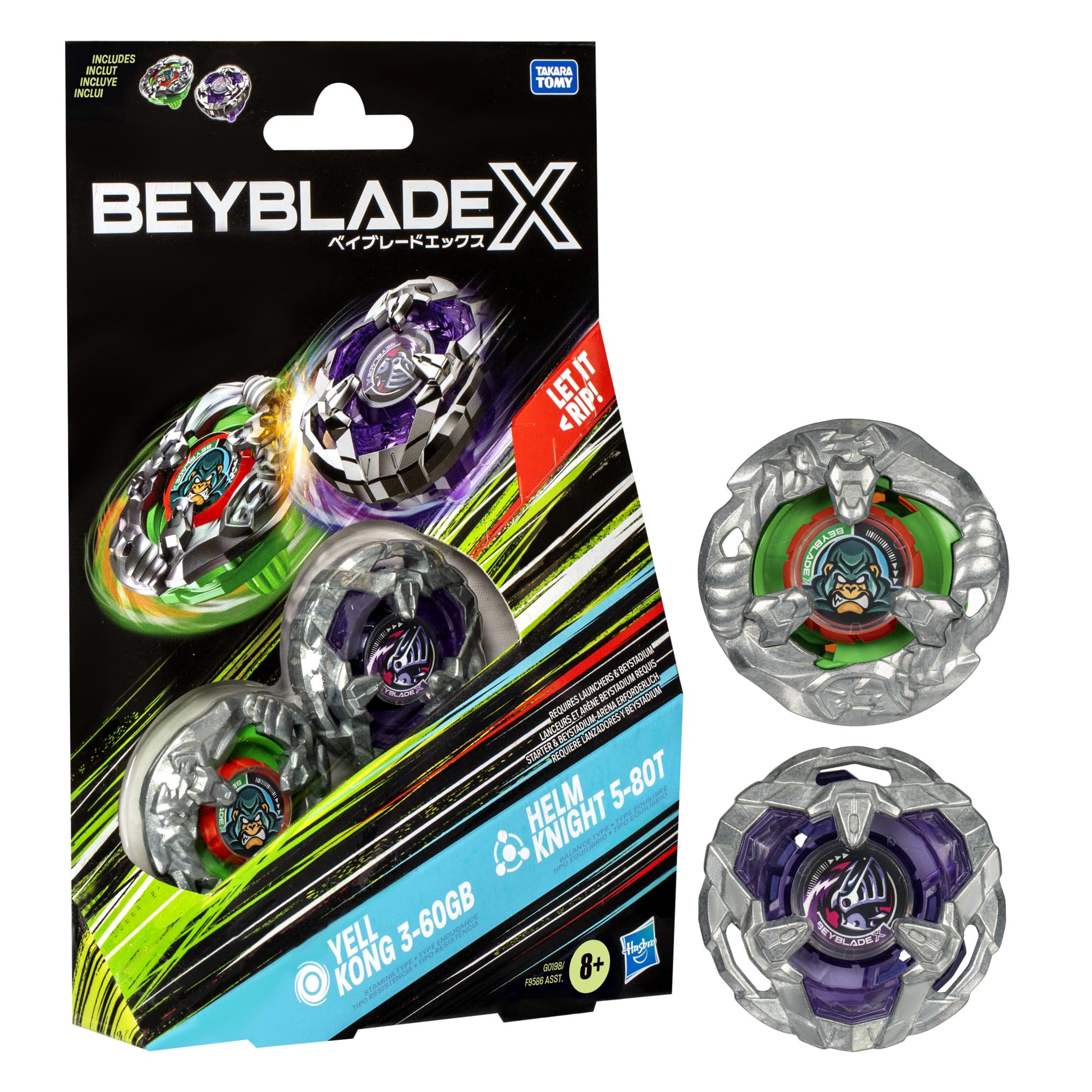 Beyblade X Yell Kong 3-60GB right-spin top in action for high-speed battles.