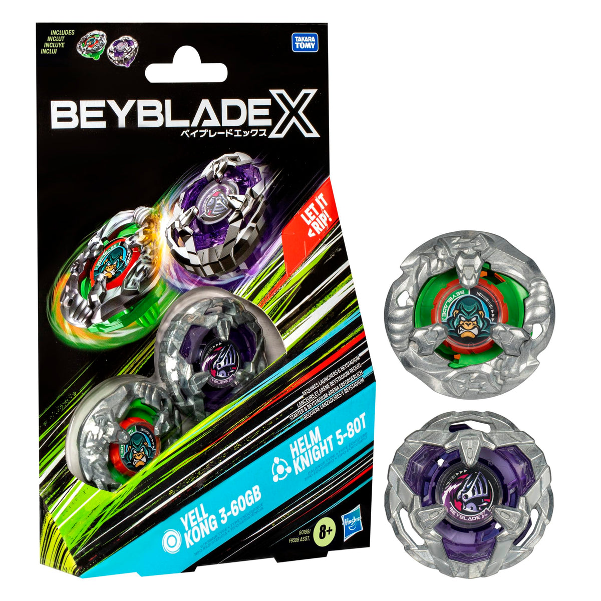 Beyblade X Yell Kong 3-60GB right-spin top in action for high-speed battles.