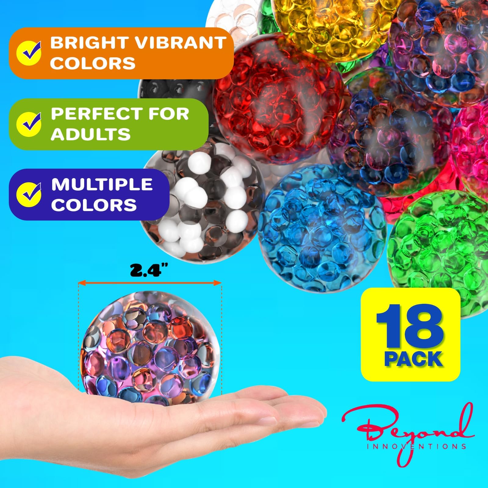 Beyond Innoventions 18-pack on classroom desk promotes focus during lessons.