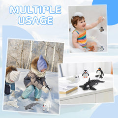 BEYONGME arctic animals figurines snow owl detailed pattern for storytelling