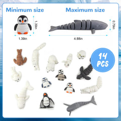 BEYONGME arctic animals figurines walrus with textured surface for tactile play