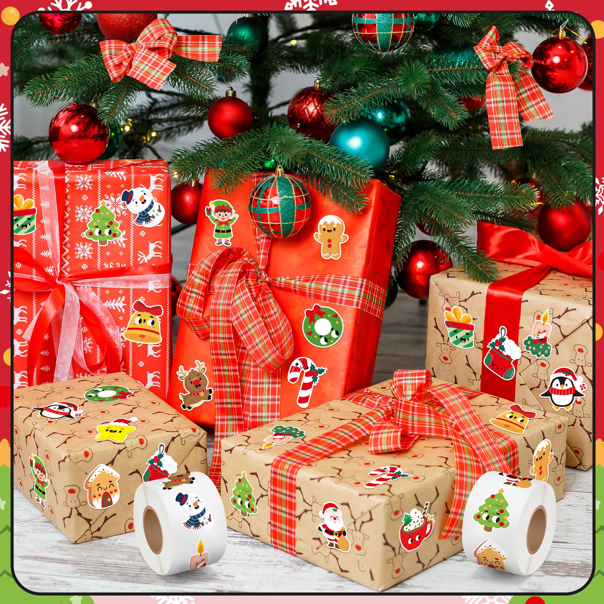 BeYumi candy cane decals provide cheerful accents for gift wrap and party decor.