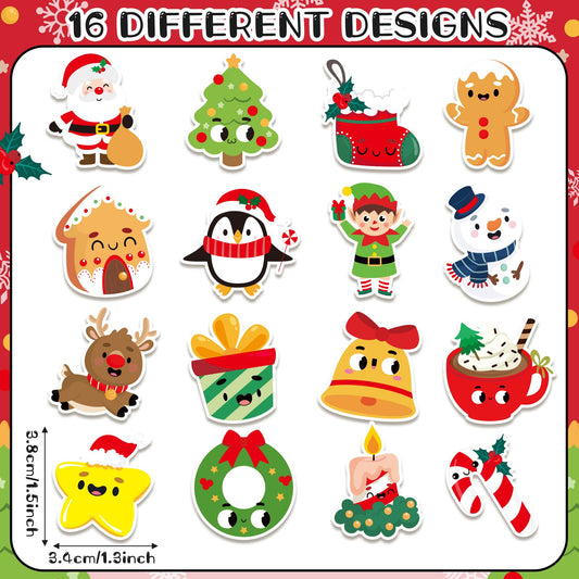 BeYumi Santa design stickers add festive charm to gifts, laptops, and scrapbooks.