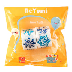 BeYumi snowflake stickers decorate notebooks and envelopes for festive notes