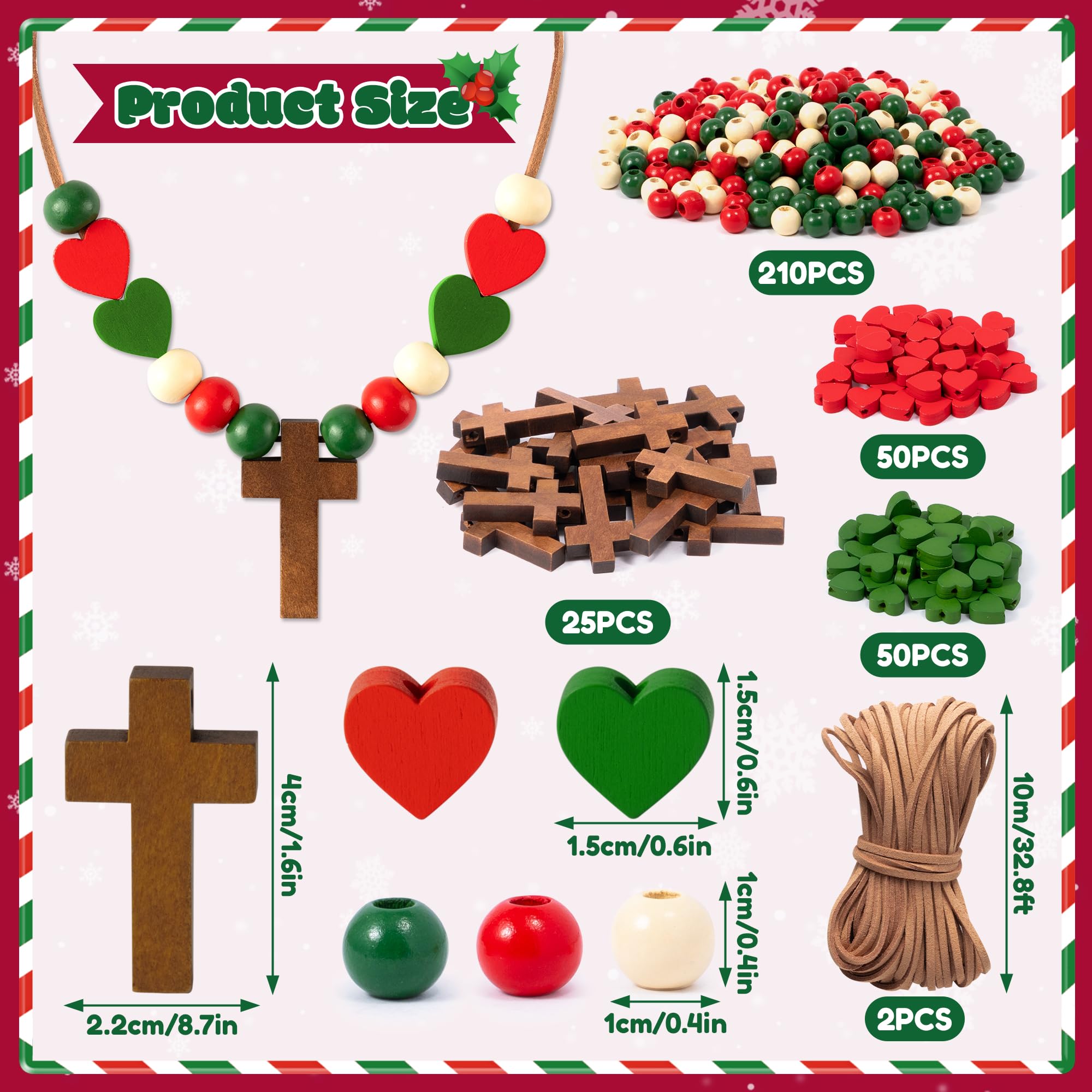 BeYumi wooden cross beads close-up highlighting colorful rounds for creativity.