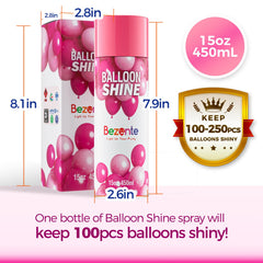 Bezente Balloon Shine finishes balloons outdoors with waterproof, bright shine.