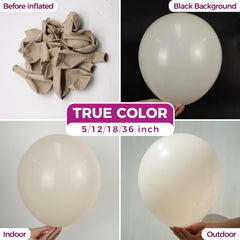Bezente cream latex balloons 18inch ideal for festive celebrations and photos.