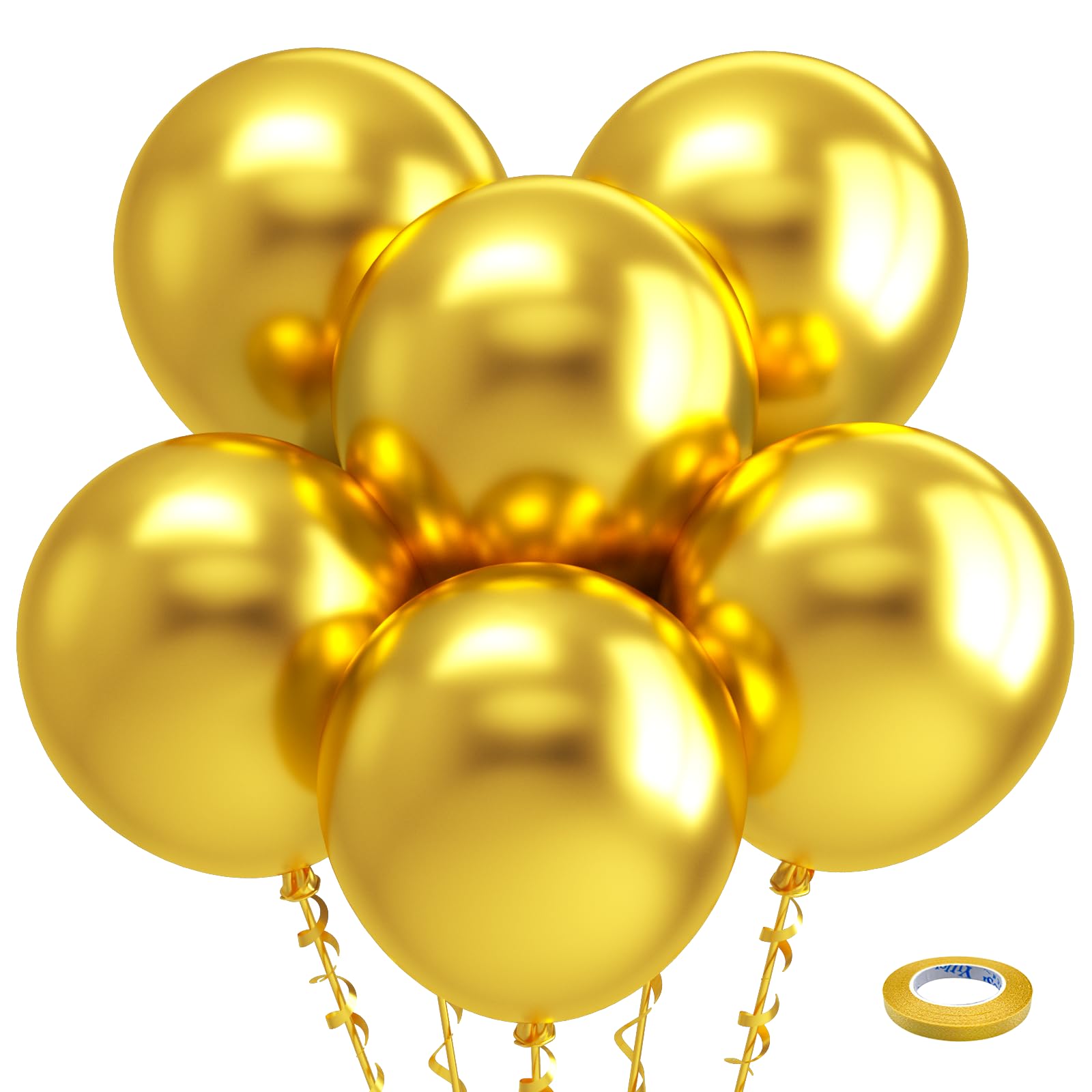 Bezente metallic gold balloons 18inch elevate wedding decor with a luxe chrome finish.