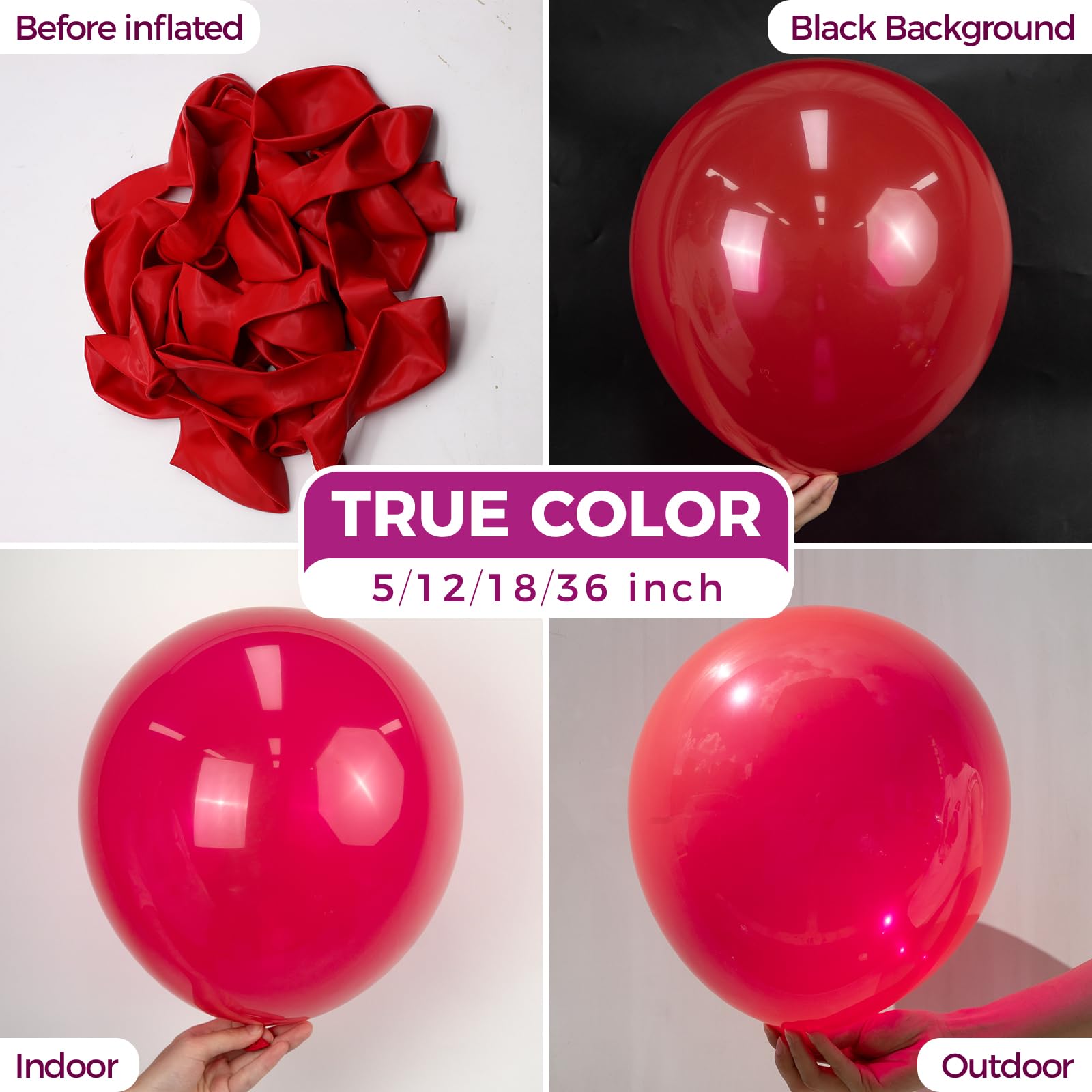 Bezente red balloon close-up highlights premium latex for reliable displays.