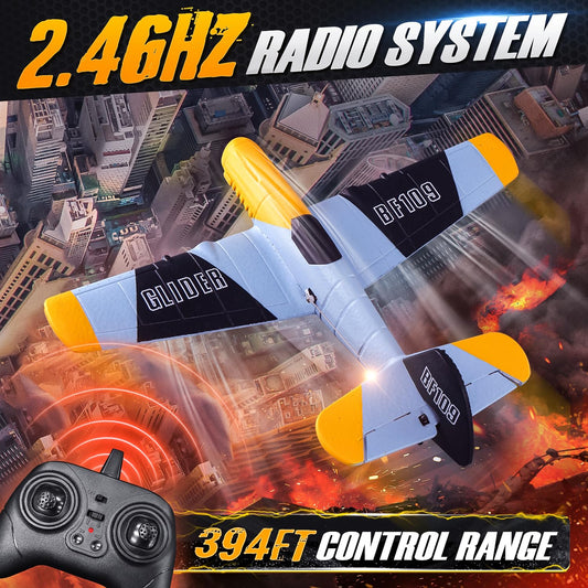 BEZGAR 3-Channel RC Plane in flight demonstrates agile maneuvering and extended airtime.