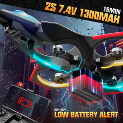 BEZGAR Brushless RC Plane dual-camera setup captures top and bottom angles.
