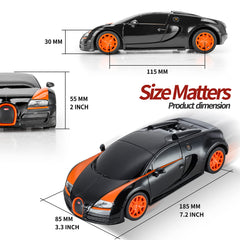 BEZGAR Bugatti Grand Sport Vitesse RC car side profile highlighting sleek lines