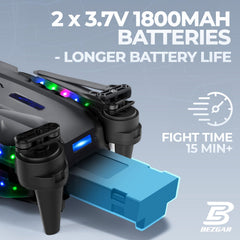 BEZGAR foldable drone design for portable travel.