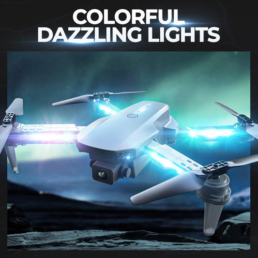 BEZGAR drone with LED lights for bright night flights and visibility.