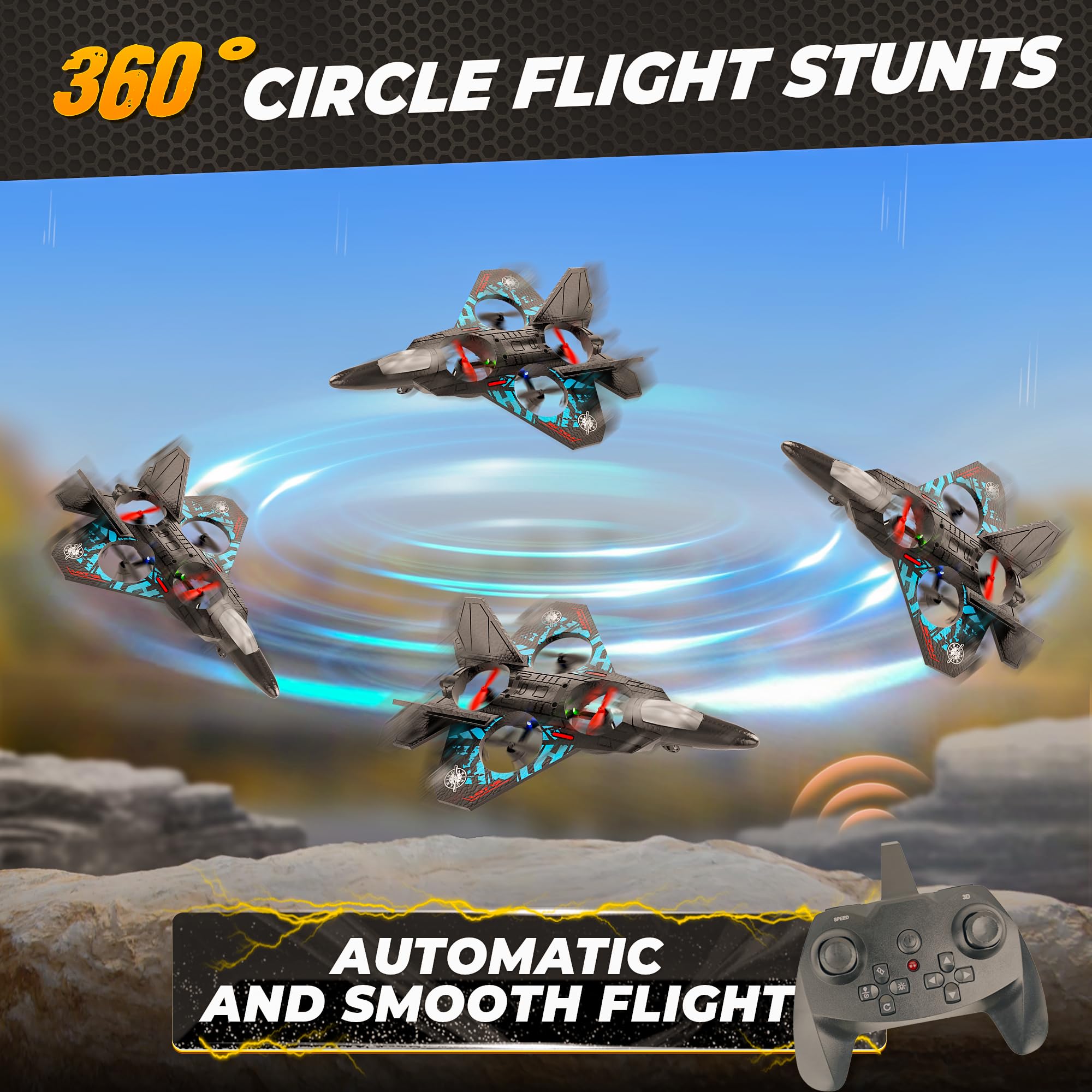 BEZGAR Drones for Kids hollow cup motor delivers smooth, responsive control.