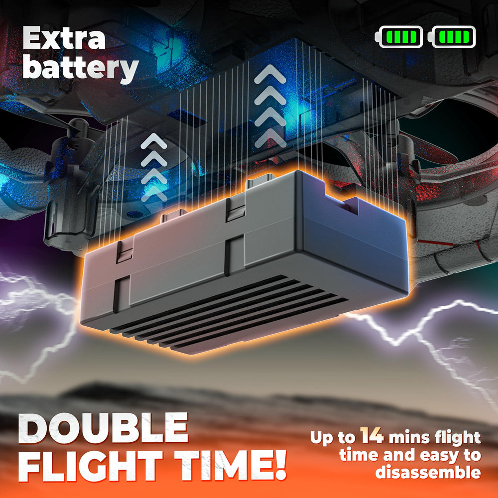 Bezgar Drones for Kids blue dual battery setup enabling longer flights