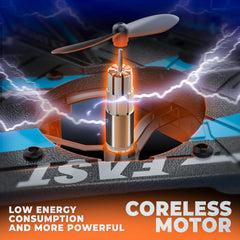 Bezgar Drones for Kids blue hollow cup motor delivering smooth, efficient performance