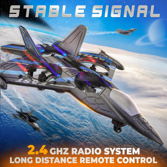 Bezgar Drones for Kids blue side view in flight showing stable handling midair