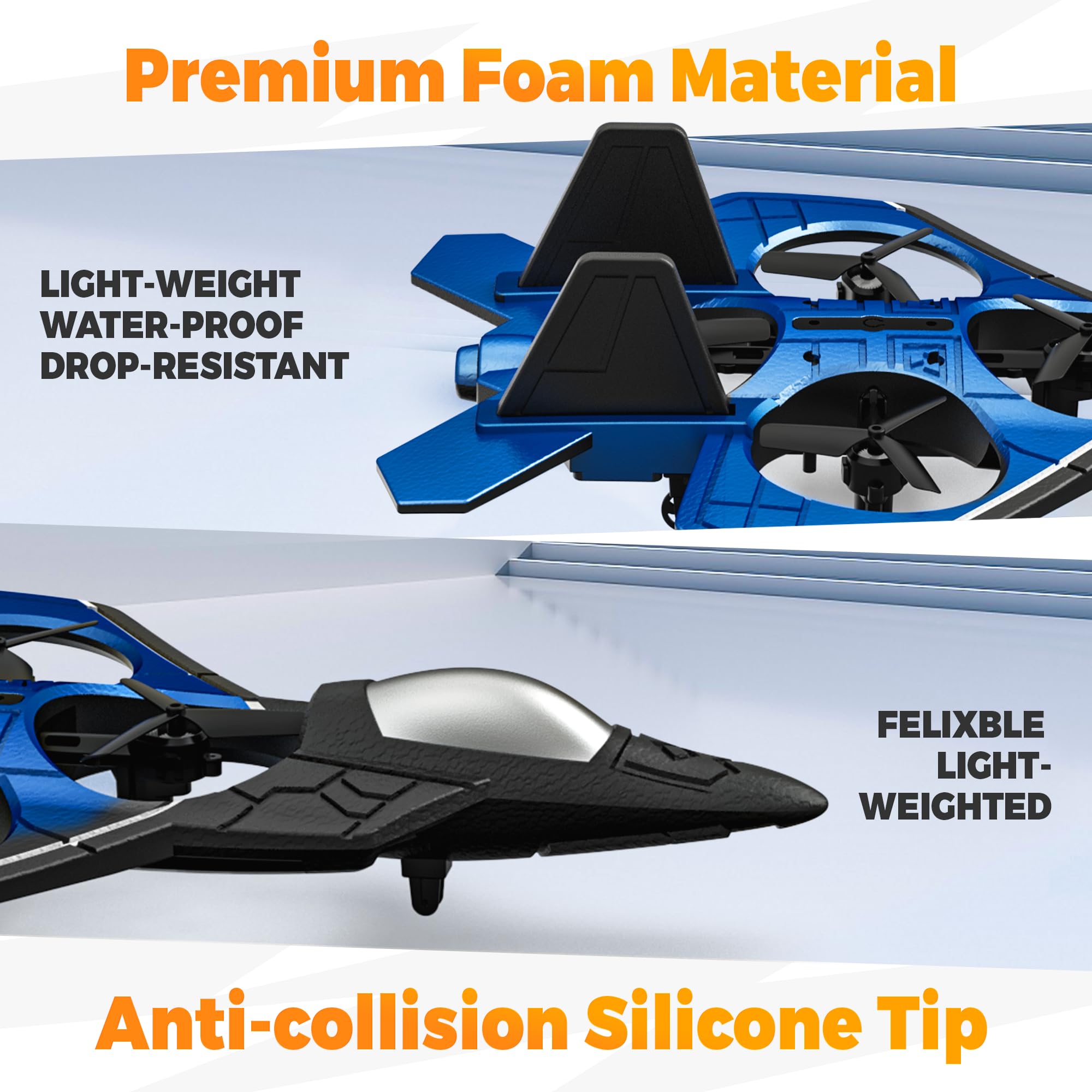 Bezgar F-22 Raptor durable EPP foam shell withstands bumps.