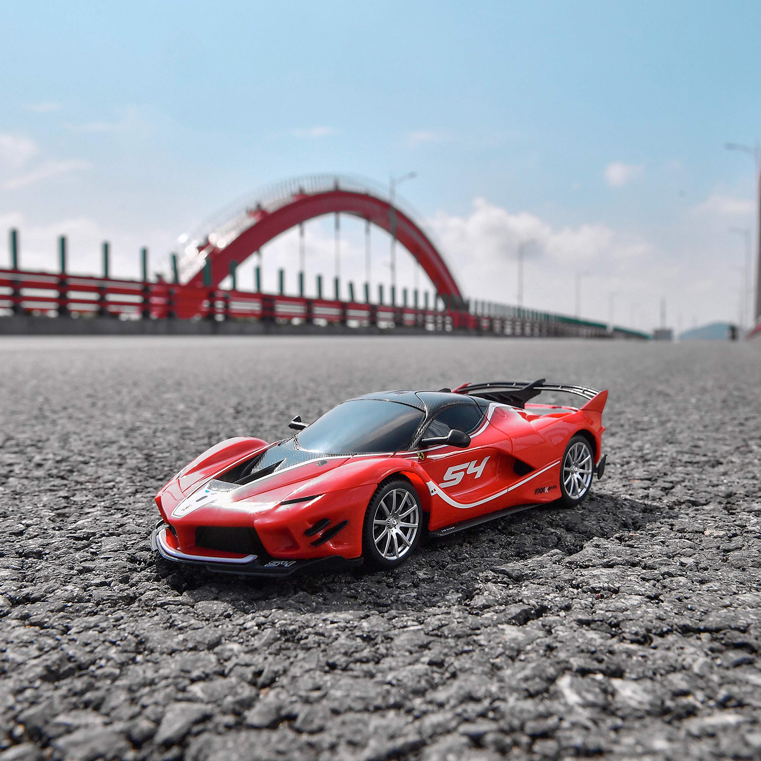 BEZGAR Ferrari RC Car looks great on a display shelf.