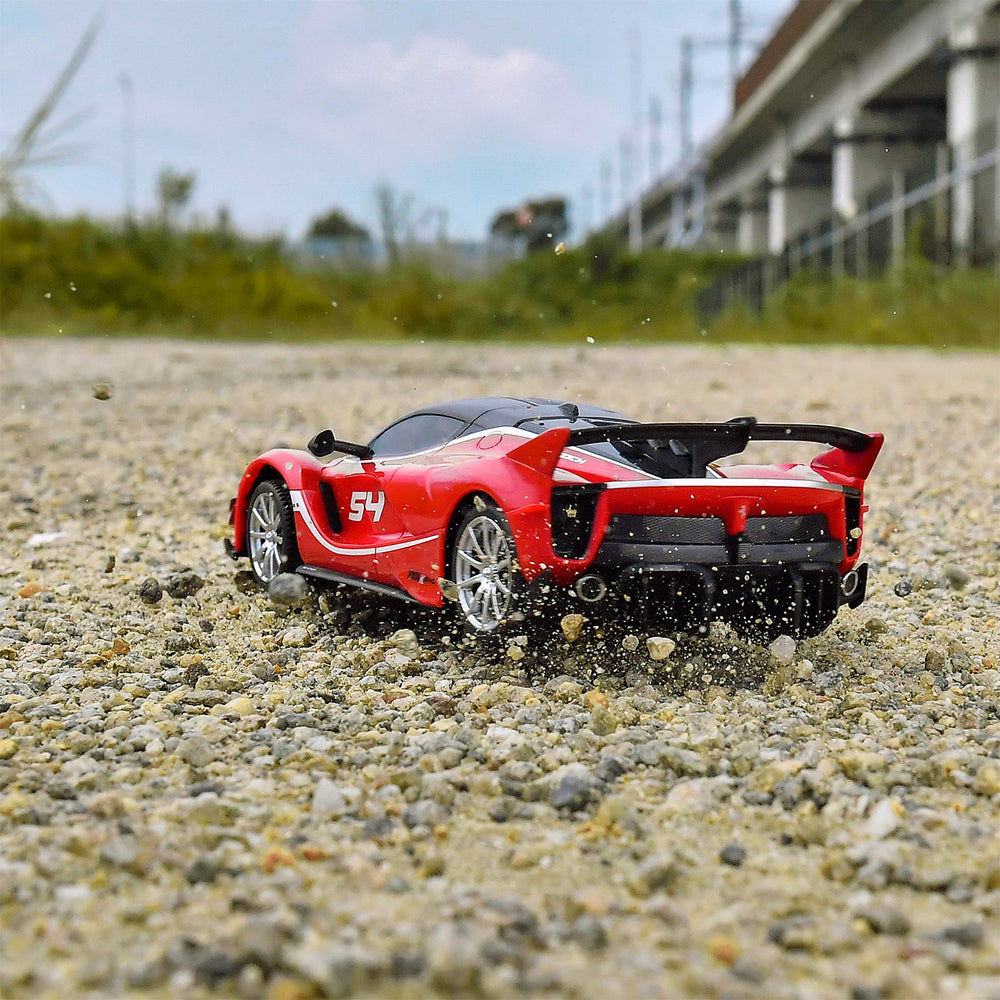 BEZGAR Ferrari RC Car performs well on smooth indoor surfaces.