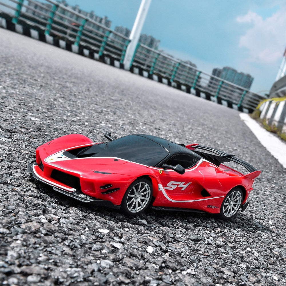 BEZGAR Ferrari RC Car reaches up to 4 mph for indoor racing.