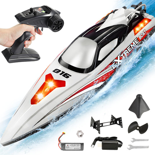 BEZGAR HJ816 RC boat with an eighteen-inch hull for thrilling lake adventures.