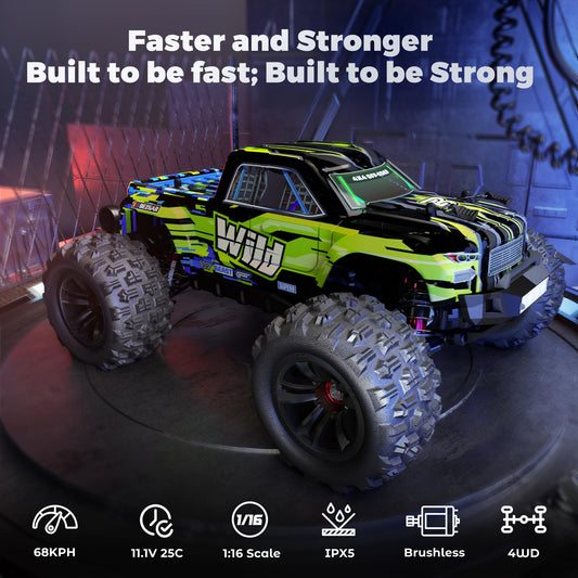 BEZGAR HP161S 4WD wheels provide stable traction on dirt and gravel