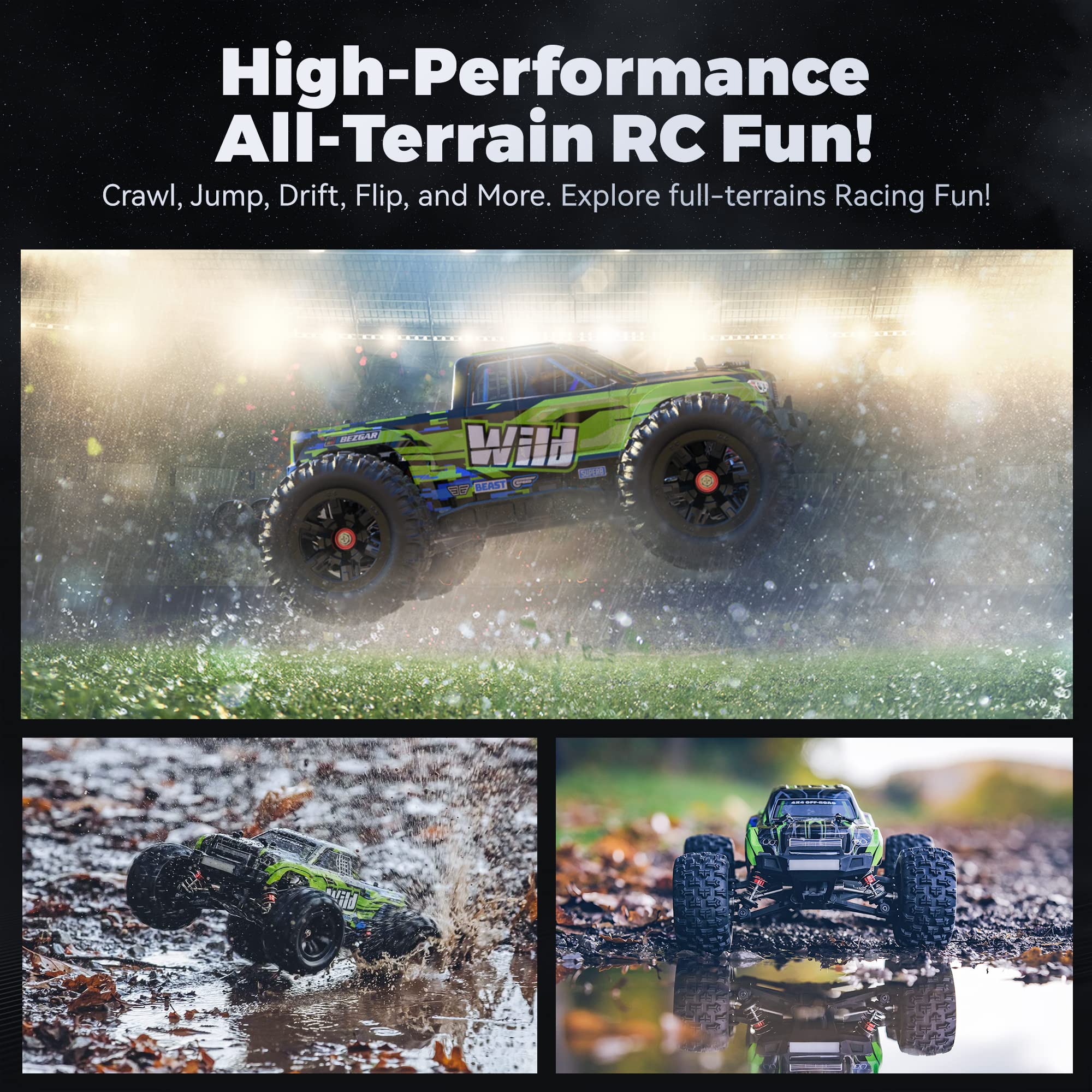 BEZGAR HP161S independent suspension cushions bumps during off-road runs
