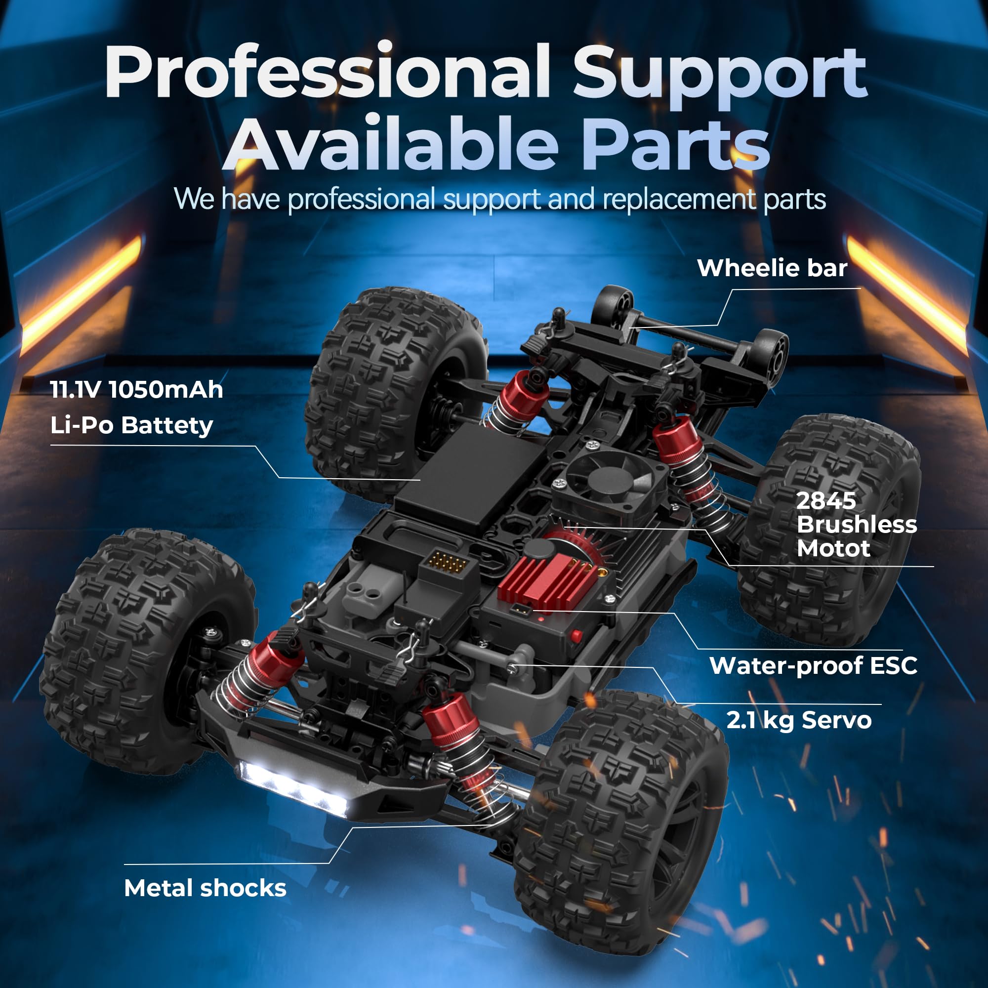 BEZGAR HP161S reinforced chassis improves durability in tough stunts
