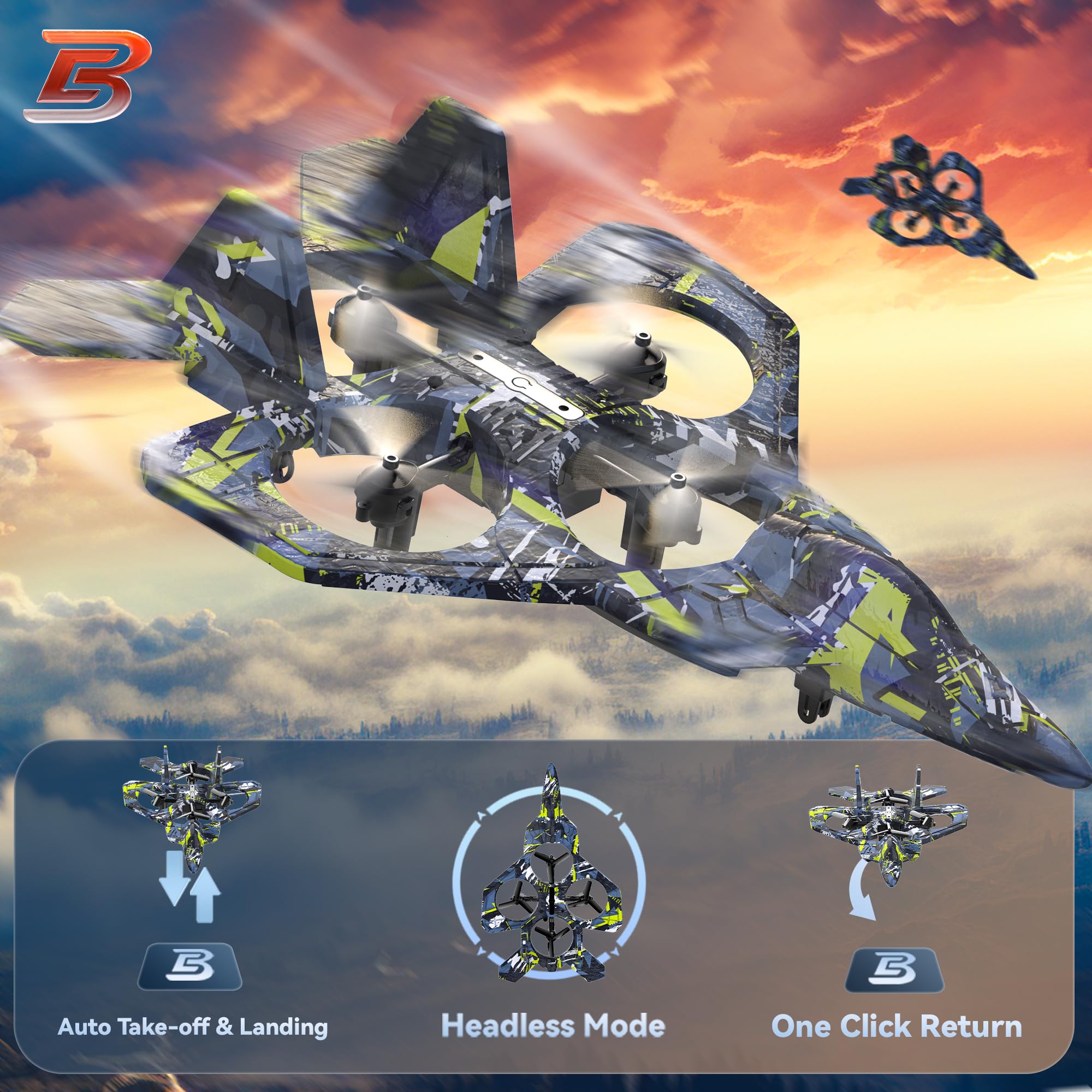 HQ057X blue LED night flight highlighting vibrant lights during play