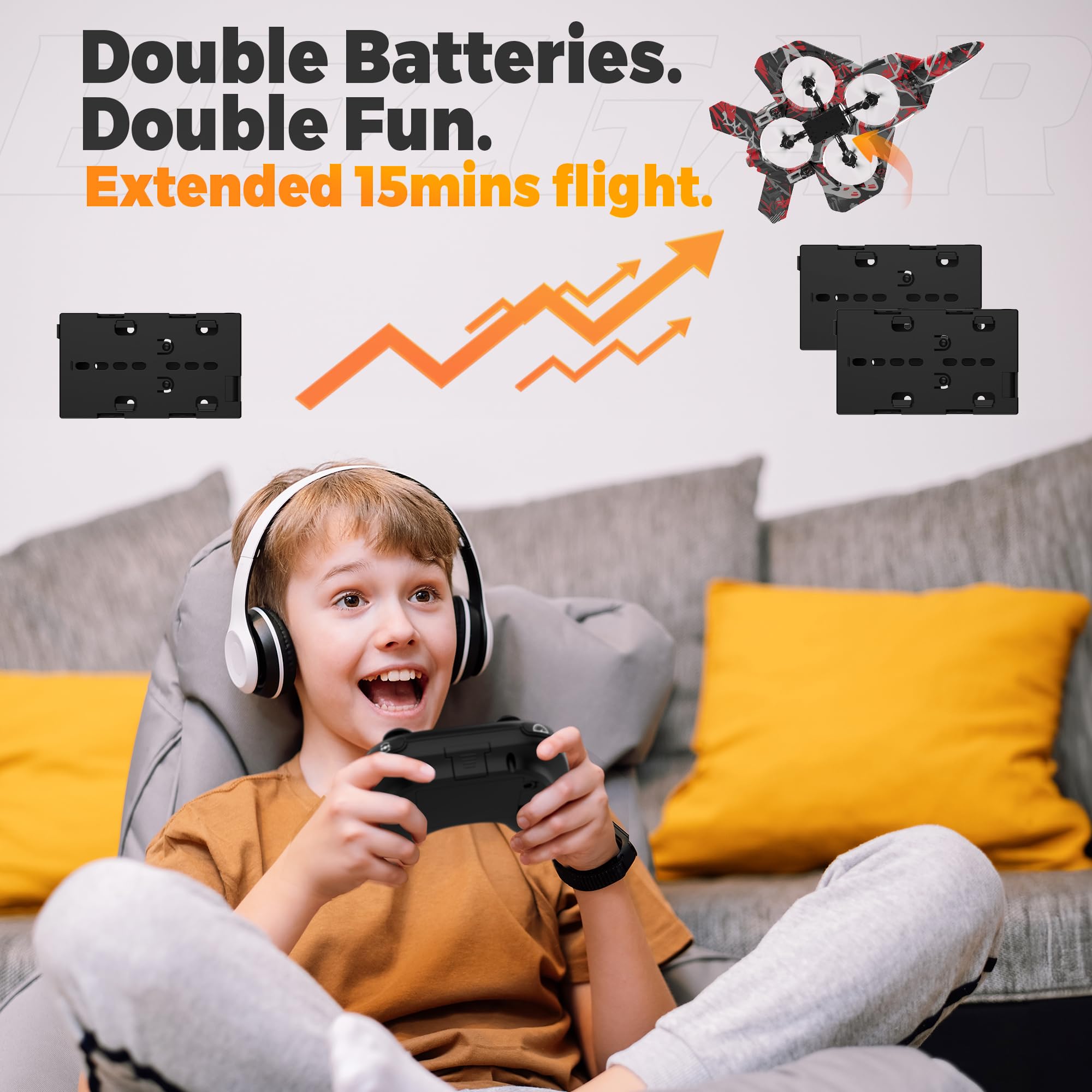 BEZGAR HQ057X RC fighter airplane battery module with quick replaceable power to minimize downtime.