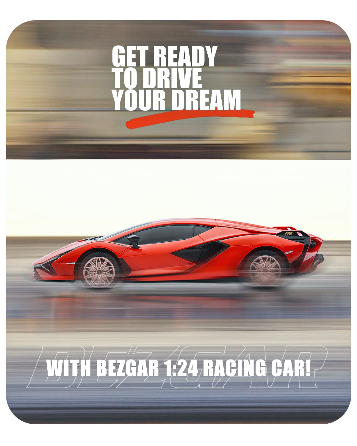 BEZGAR Lambo Sián FKP 37 RC car packaging, ready for gifting and unboxing