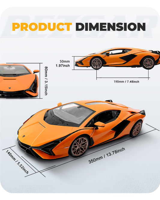 BEZGAR Lambo Sián FKP37 side view emphasizes sleek profile and confident indoor steering.