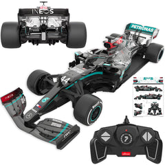 BEZGAR Mercedes-Benz F1 1:18 RC car front view with authentic livery for display
